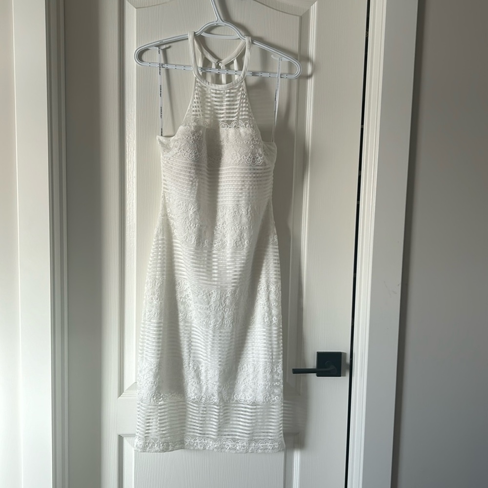 Guess white halter dress